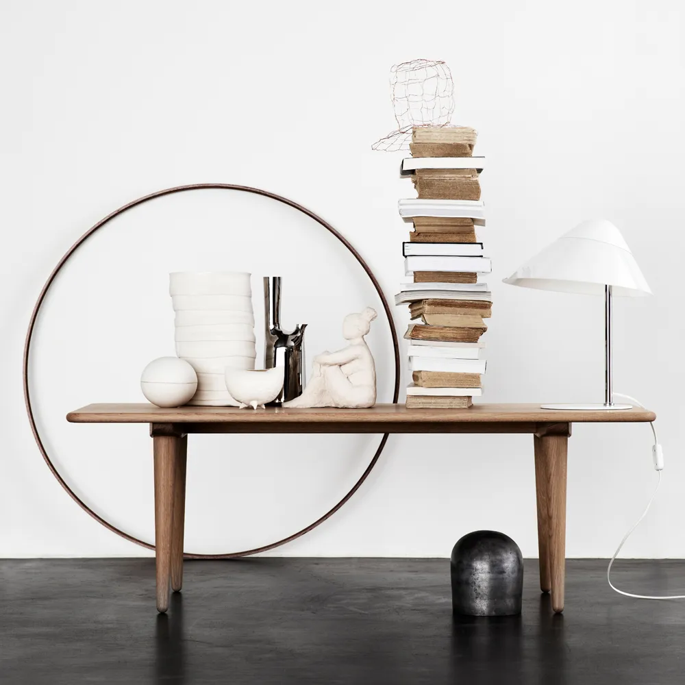 CH011 soffbord, Vitoljad ek h 48 cm Carl Hansen & Søn