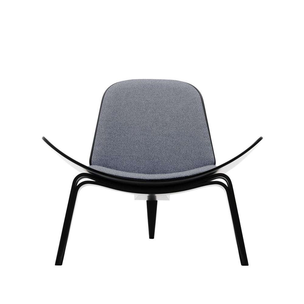 Carl Hansen & Son CH07 fåtölj Fiord 151 tyg-svartlackad bok
