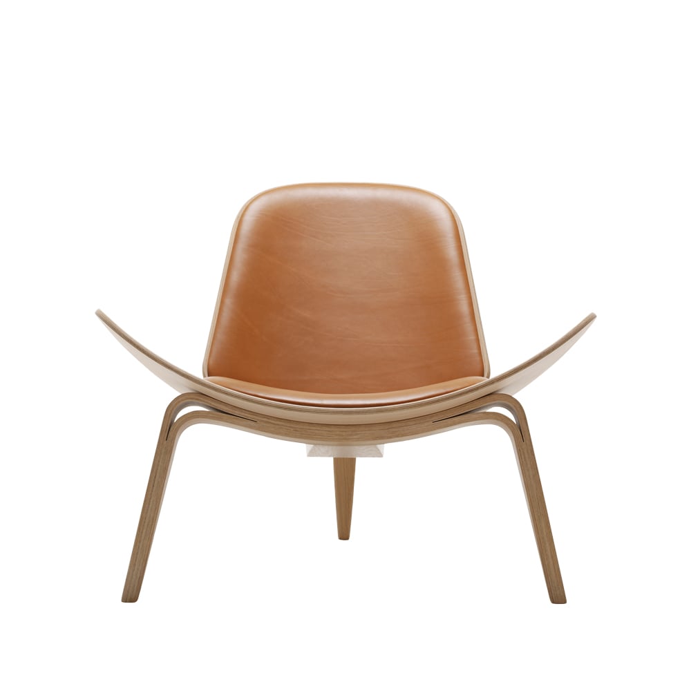 Carl Hansen & Son CH07 fåtölj Thor 325 läder-vitoljad ek