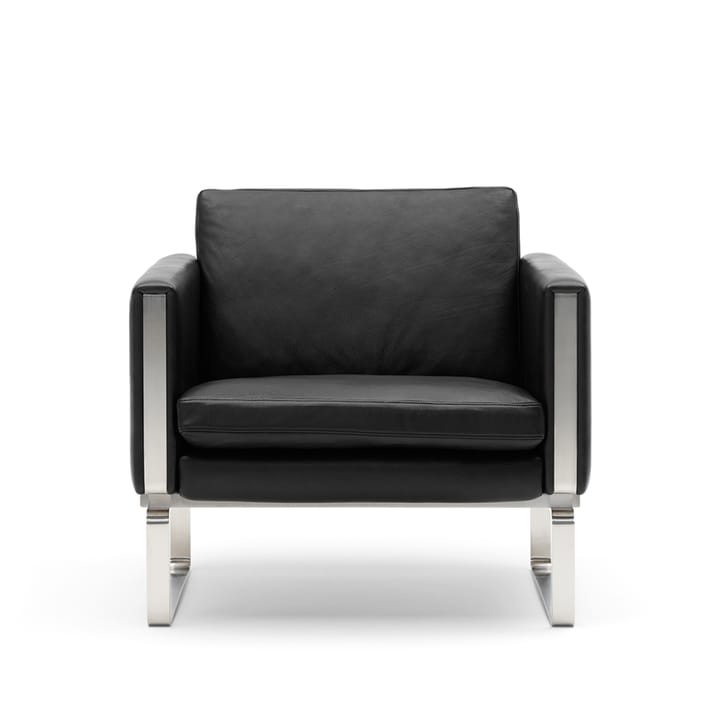CH101 fåtölj - Loke 7150 läder-rostfritt stål - Carl Hansen & Søn