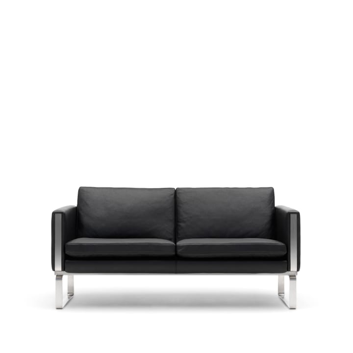 CH102 soffa 2-sits - Loke 7150 läder-rostfritt stål - Carl Hansen & S�øn