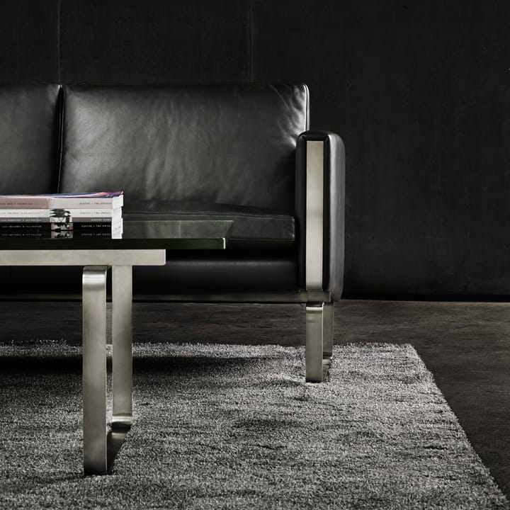 CH103 soffa 3-sits, Loke 7150 läder-rostfritt stål Carl Hansen & Søn