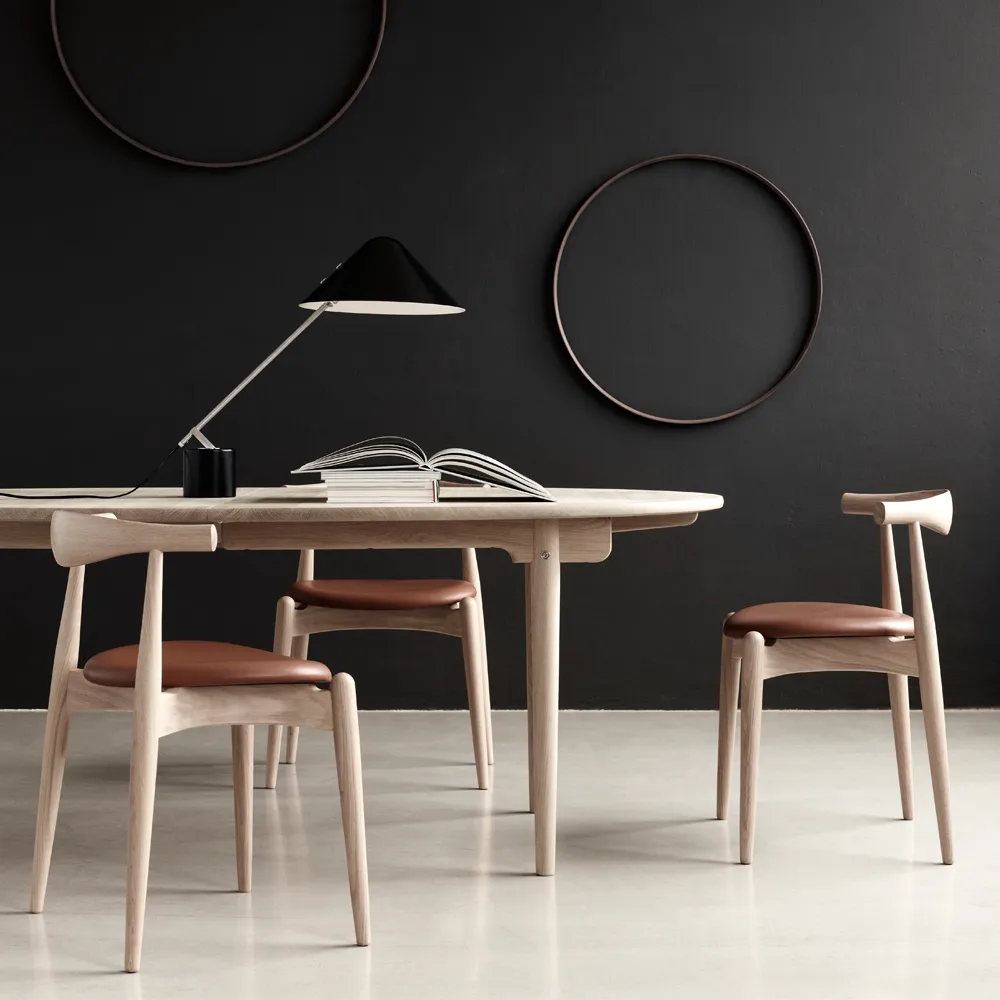 CH20 stol, Sif 90 läder natur-såpad ek Carl Hansen & Søn