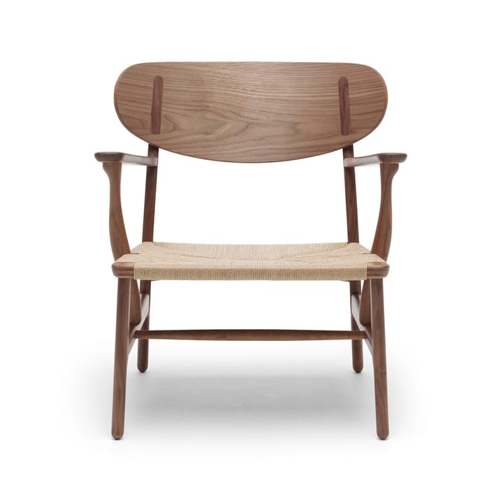 CH22 fåtölj - Klarlack valnöt-naturflätad - Carl Hansen & Søn