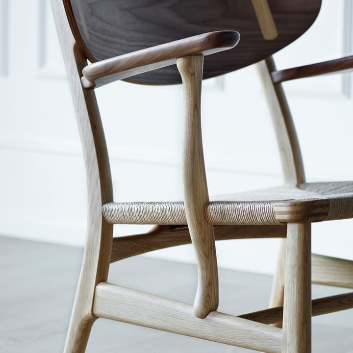 CH22 fåtölj, Såpad ek-naturflätad Carl Hansen & Søn