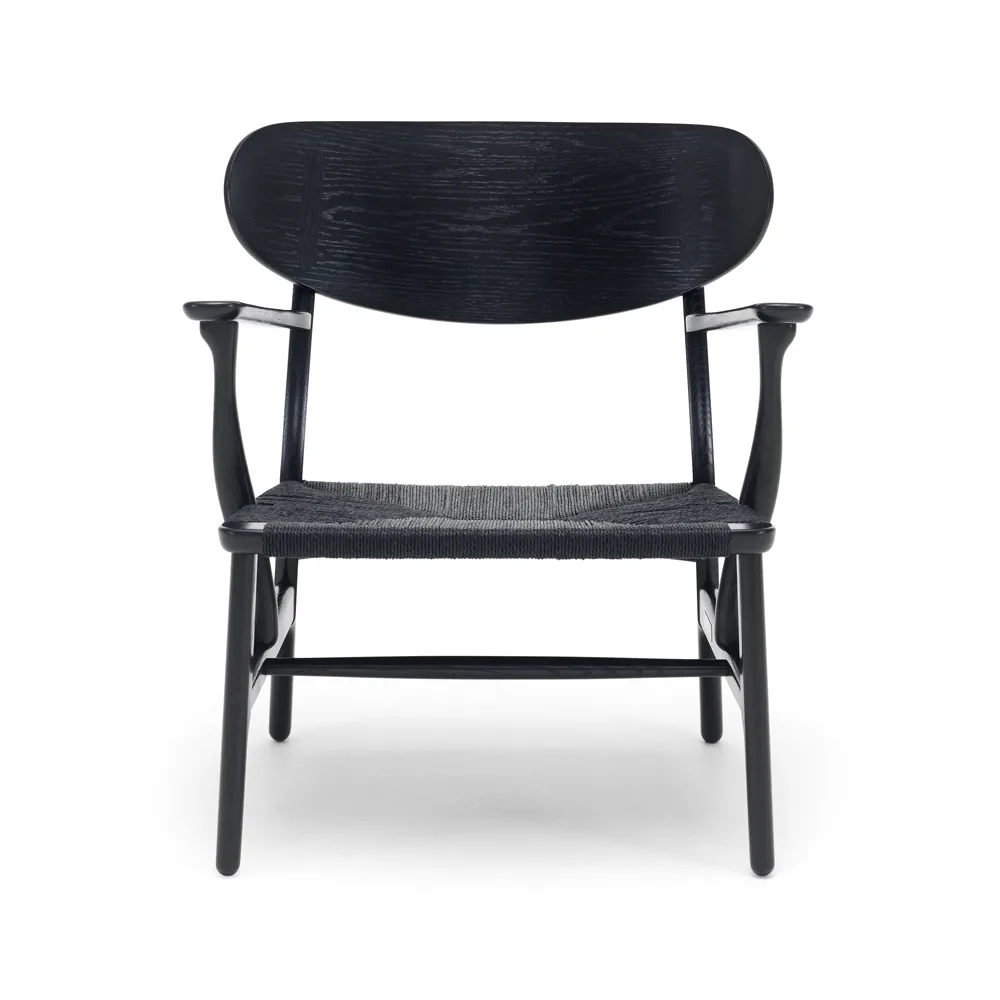 CH22 fåtölj, Svartlack ek-svart Carl Hansen & Søn