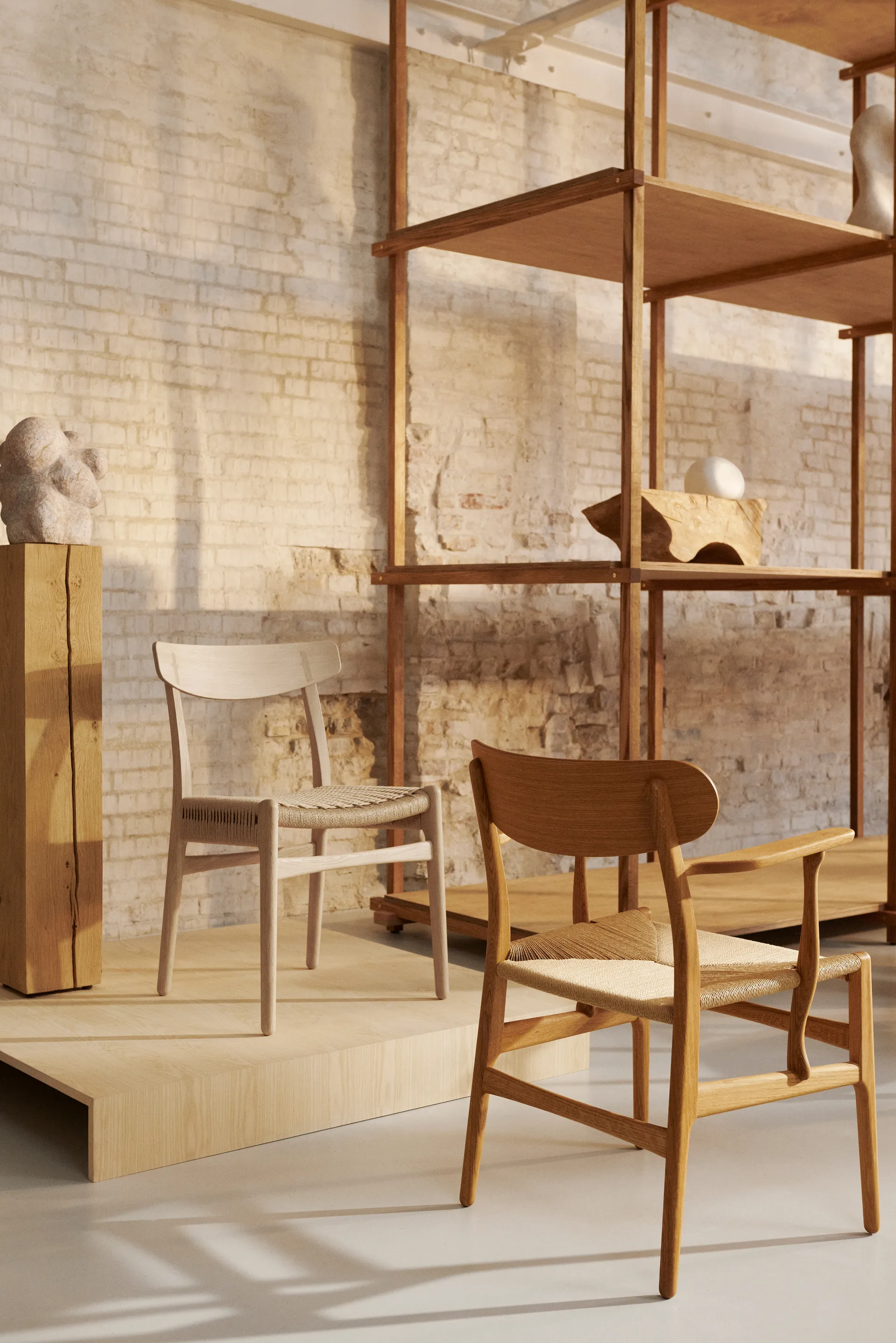 CH23 stol, Såpad ek-naturflätad Carl Hansen & Søn