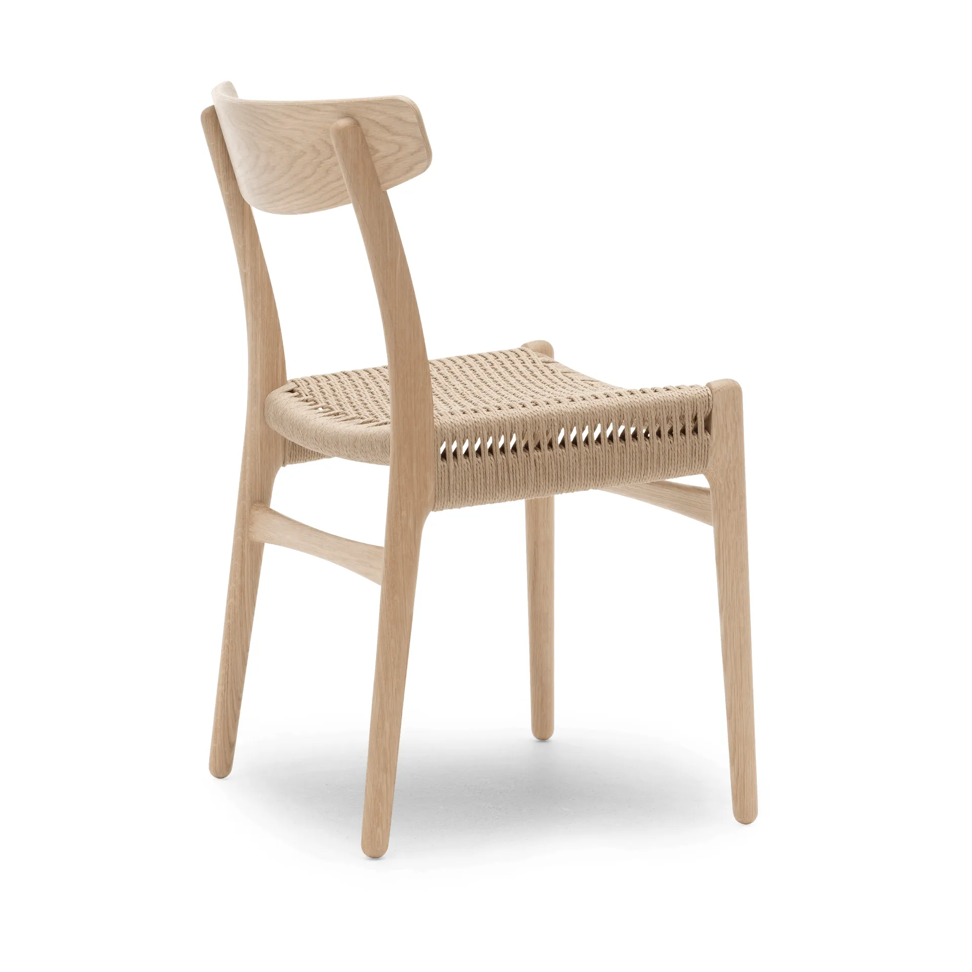 CH23 stol, Vitoljad ek-naturflätad Carl Hansen & Søn