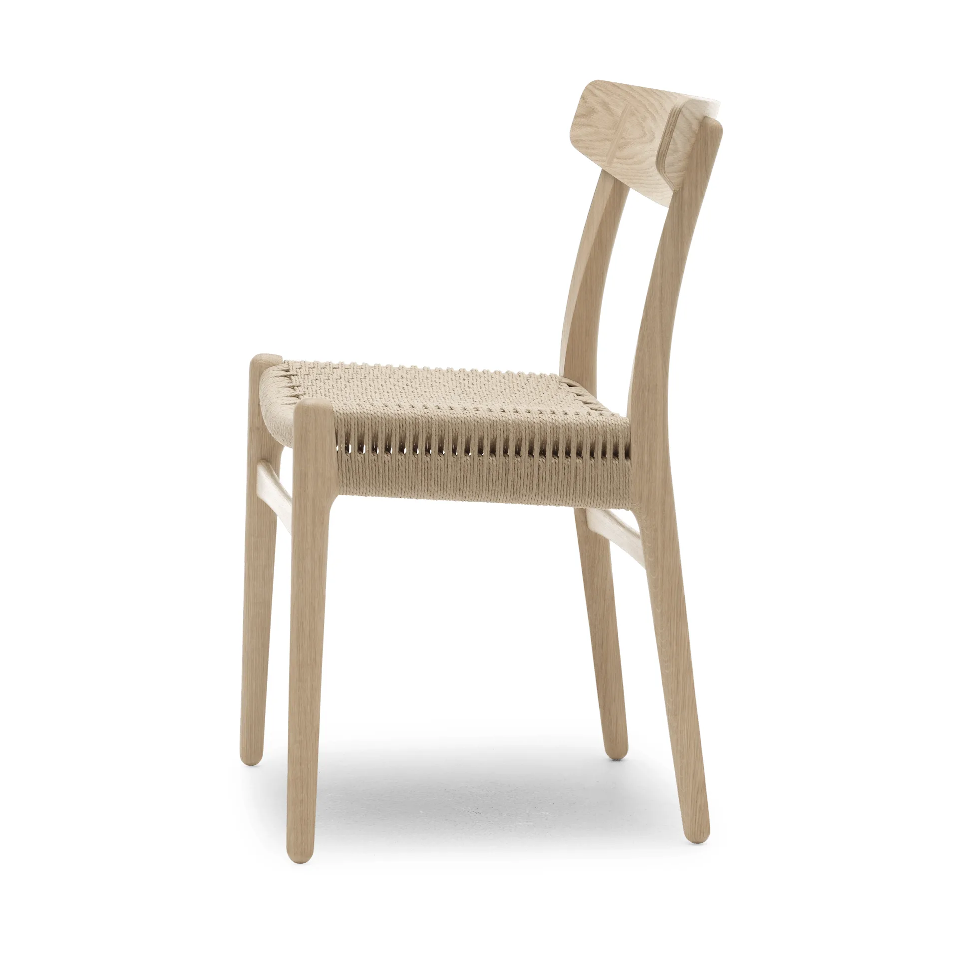 CH23 stol, Vitoljad ek-naturflätad Carl Hansen & Søn