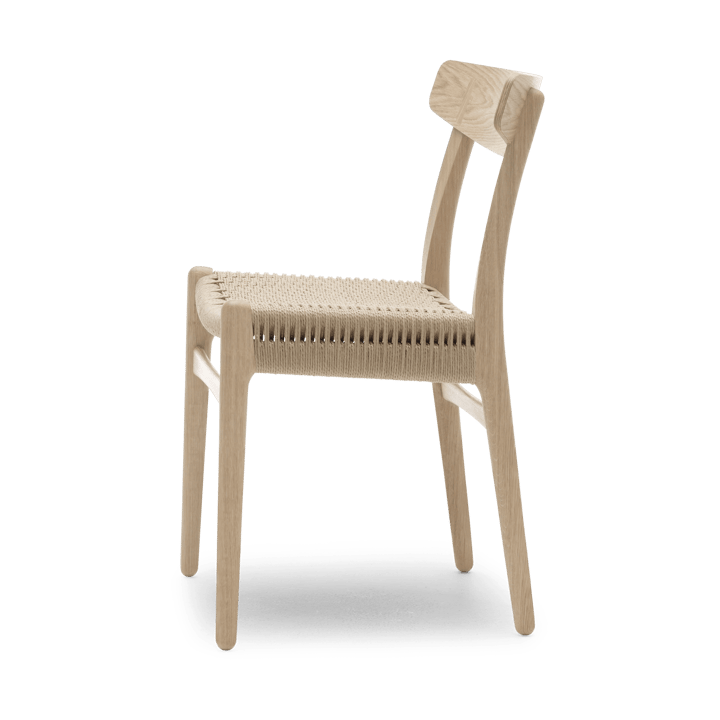 CH23 stol, Vitoljad ek-naturflätad Carl Hansen & Søn
