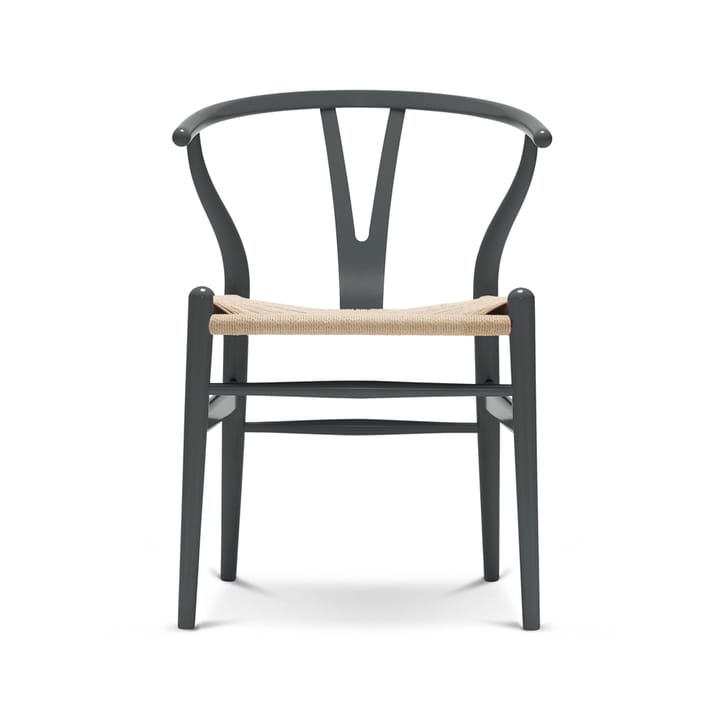 CH24 Y-stol - Anthracite gray-natural paper cord - Carl Hansen & Søn