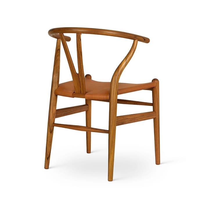 CH24 Y-stol Birthday Edition, teak, sits i anilinläder Carl Hansen & Søn