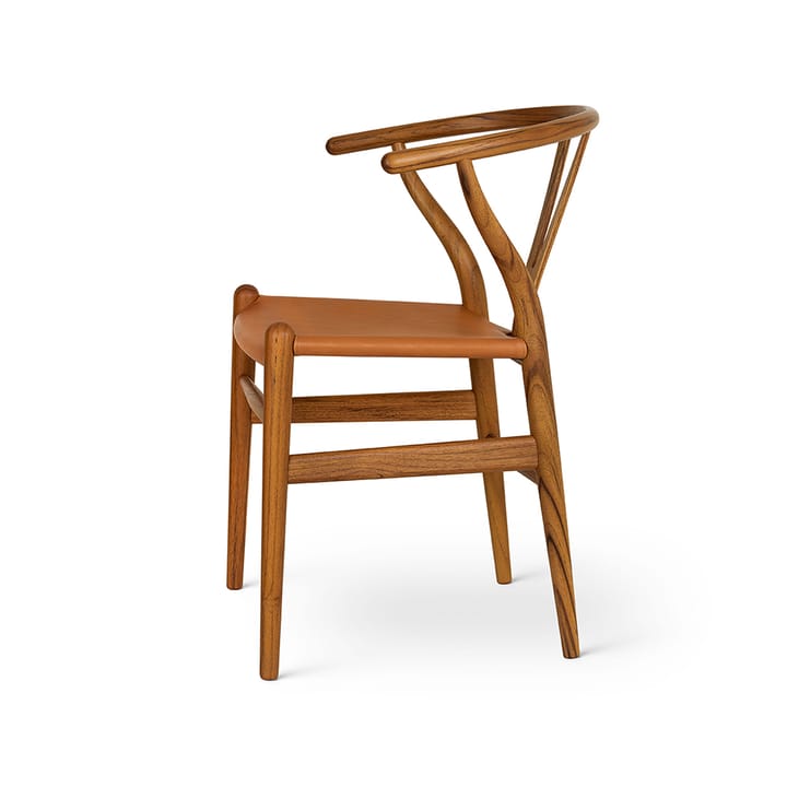 CH24 Y-stol Birthday Edition, teak, sits i anilinläder Carl Hansen & Søn
