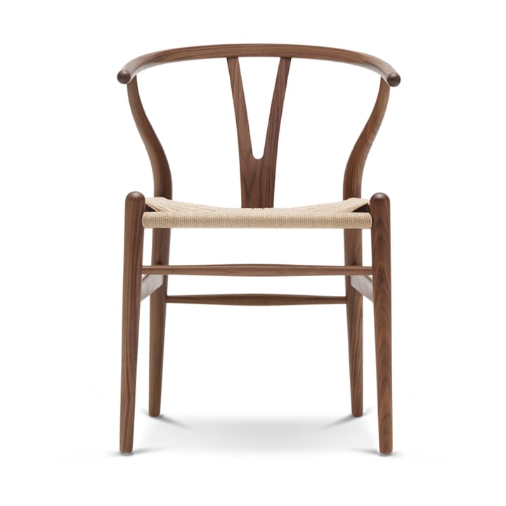 CH24 Y-stol - Klarlack valnöt-naturflätad - Carl Hansen & Søn