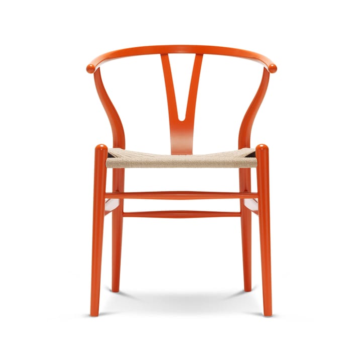 CH24 Y-stol - Oak-orange red 20-natural paper cord - Carl Hansen & Søn