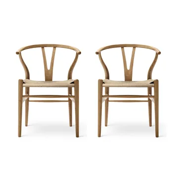 CH24 Y-stol, Oljad ek-naturflätad, 2-pack - Carl Hansen & Søn