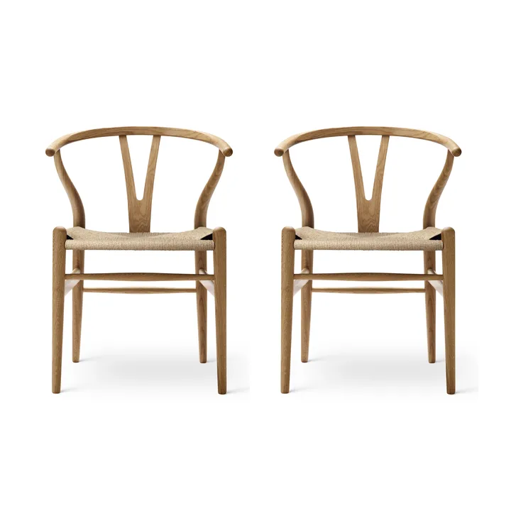 CH24 Y-stol, Oljad ek-naturflätad, 2-pack - Carl Hansen & Søn