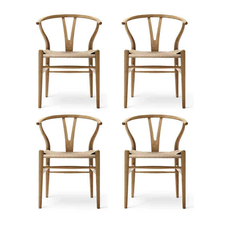 CH24 Y-stol, Oljad ek-naturflätad, 4-pack - Carl Hansen & Søn