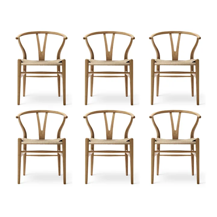 CH24 Y-stol, Oljad ek-naturflätad, 6-pack - Carl Hansen & Søn