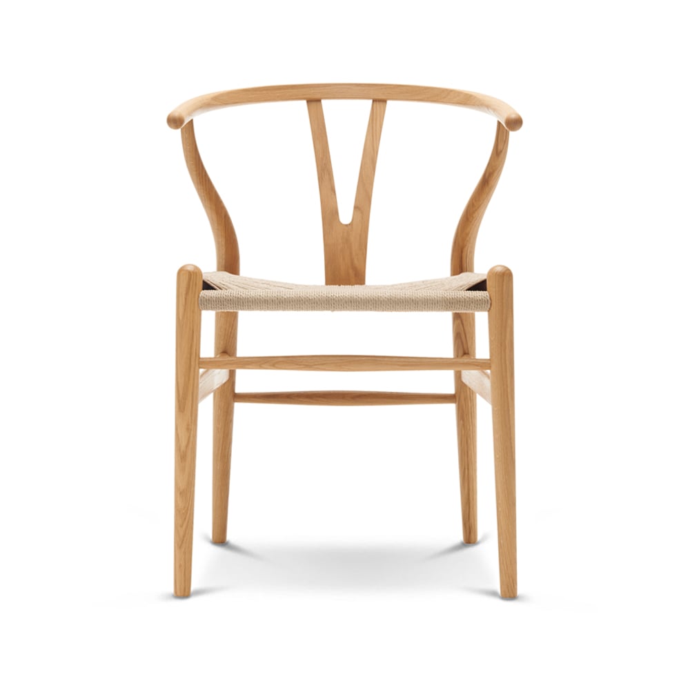 Carl Hansen & Son CH24 Y-stol Oljad ek-naturflätad | Skandinavisk Design | Stolar | Beige