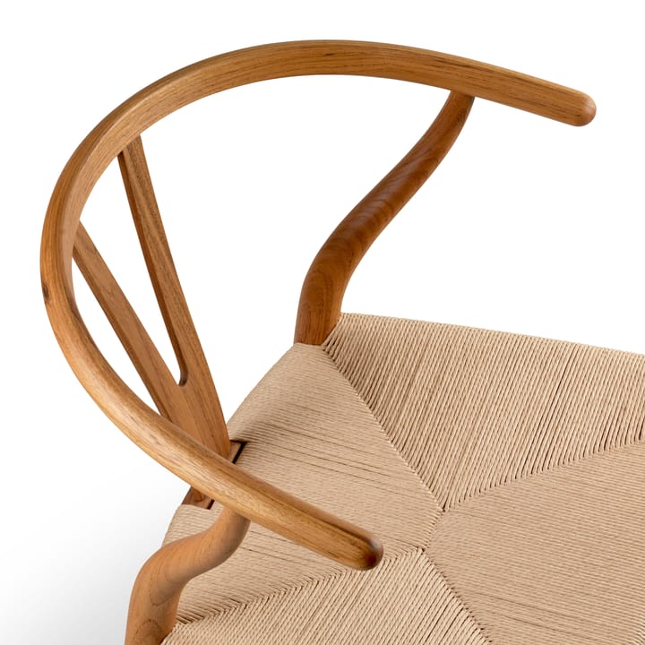 CH24 Y-stol, Oljad teak-naturflätad Carl Hansen & Søn