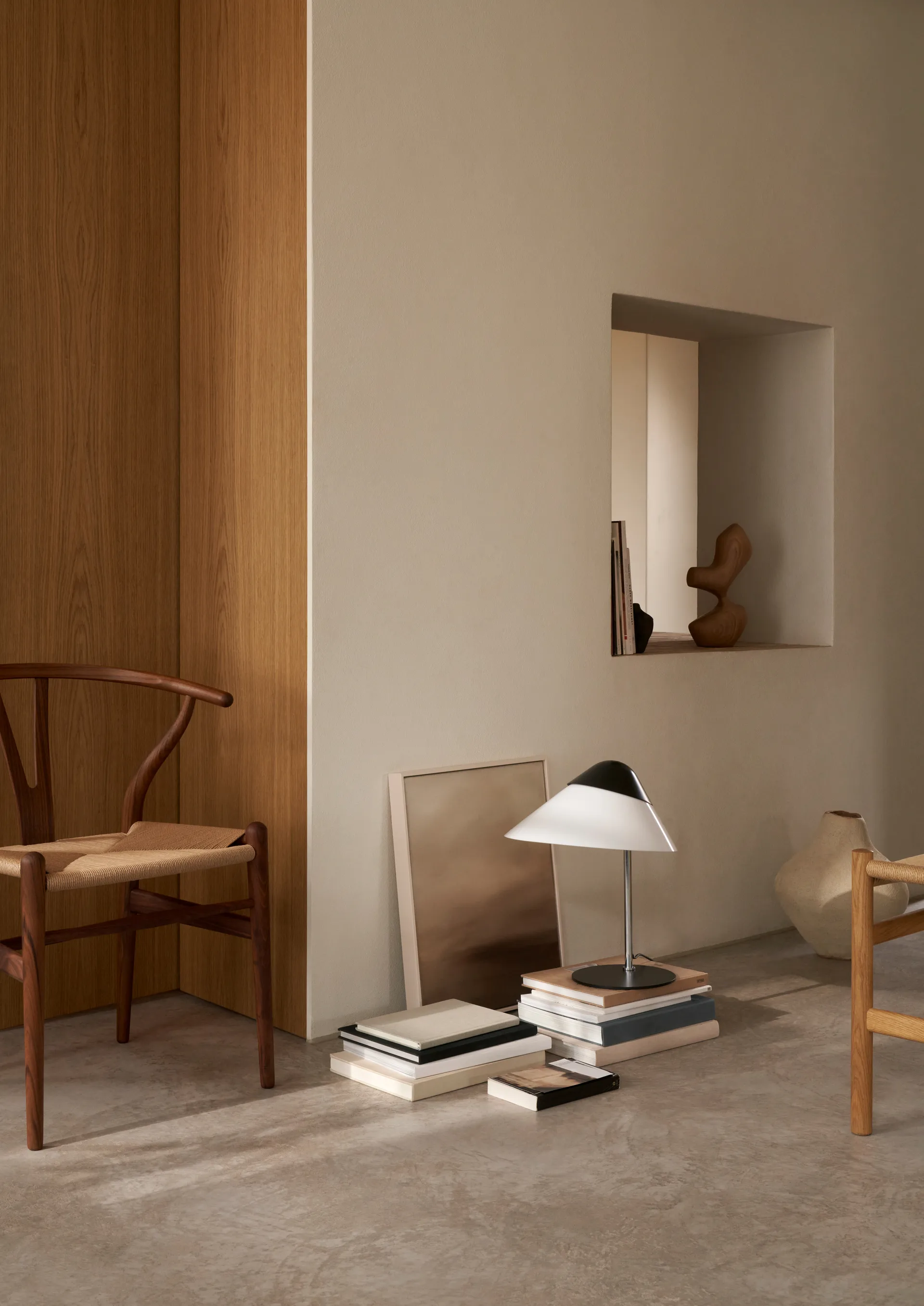 CH24 Y-stol, Oljad valnöt-naturflätad Carl Hansen & Søn