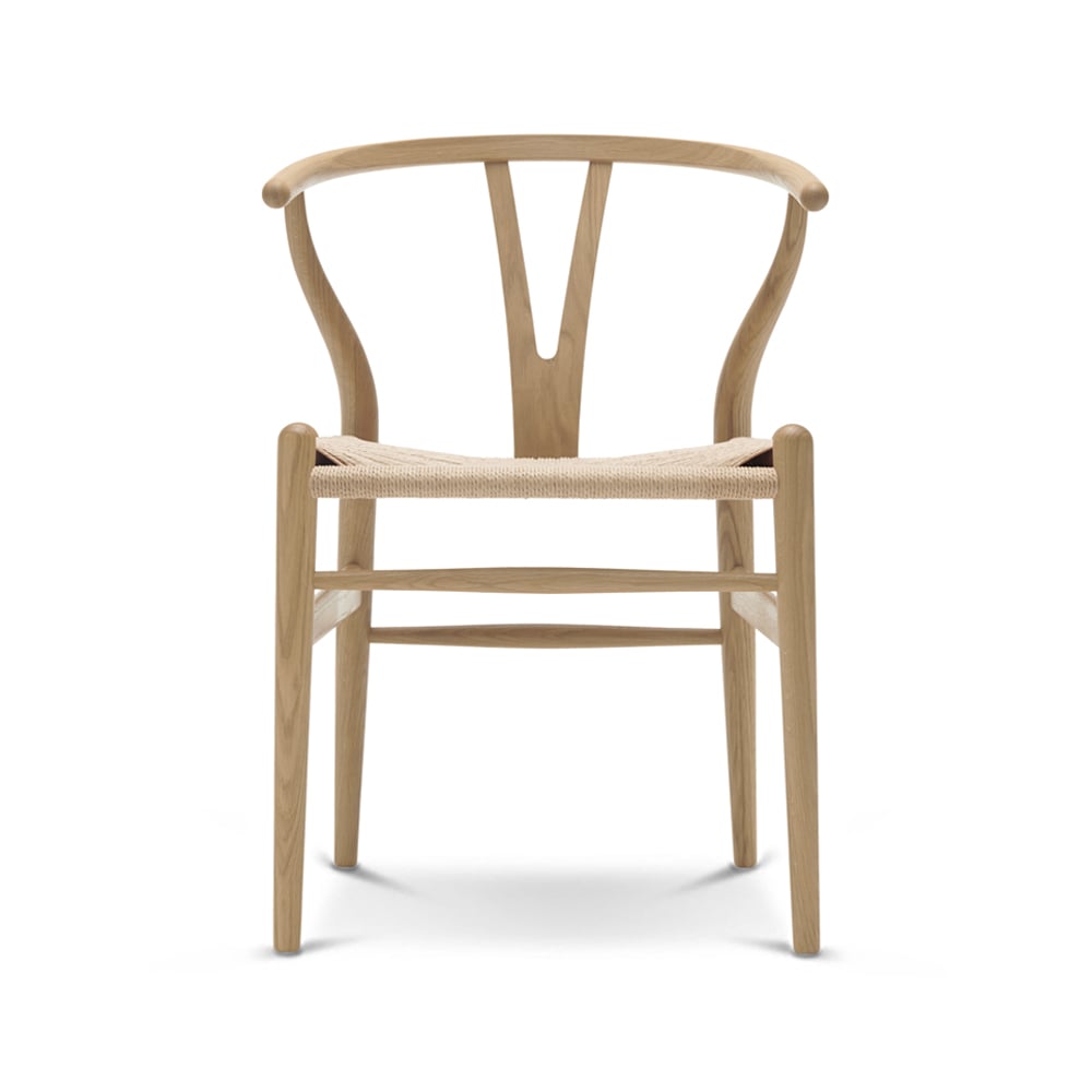 Carl Hansen & Son CH24 Y-stol Såpad ek-naturflätad | Skandinavisk Design | Stolar | Beige