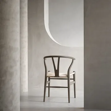 CH24 Y-stol Soft Crawford Wegner - Slate (beigebrun)-naturflätad - Carl Hansen & Søn