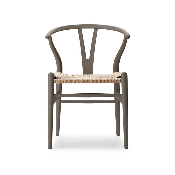 CH24 Y-stol Soft Crawford Wegner - Slate (beigebrun)-naturflätad - Carl Hansen & Søn
