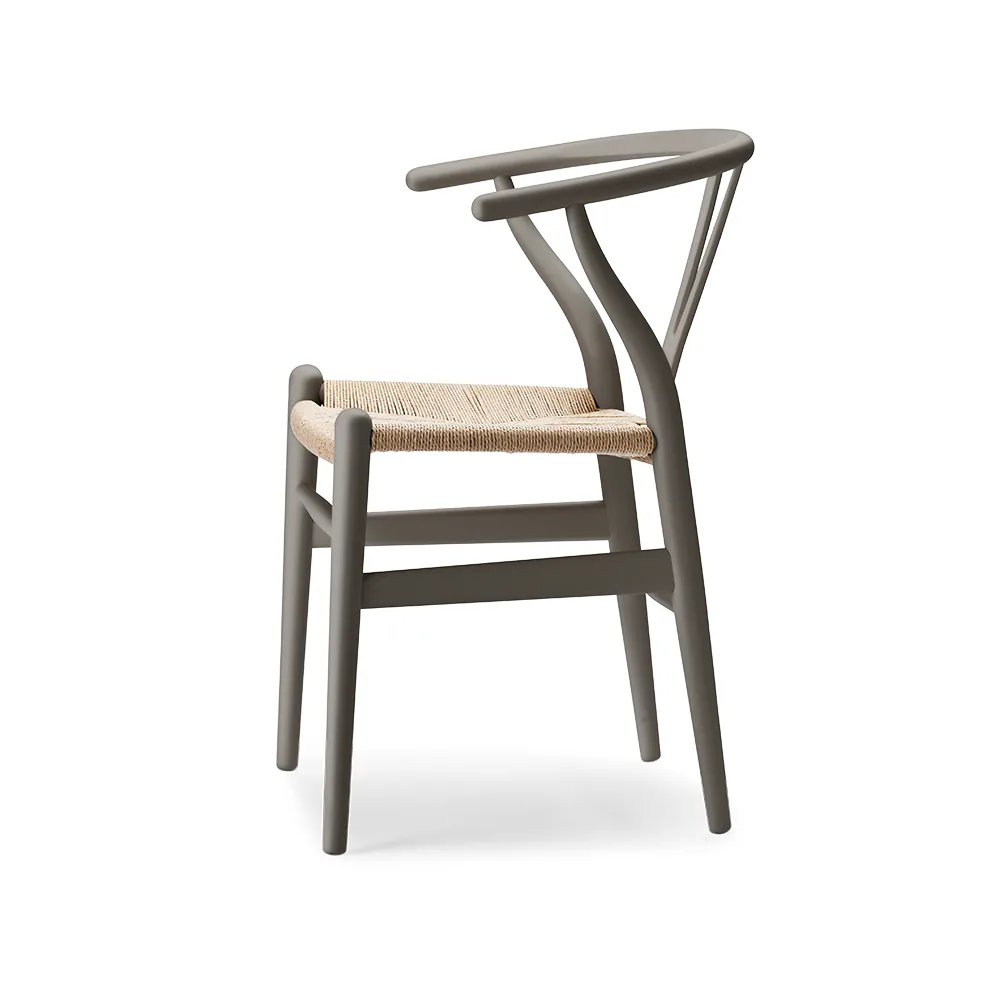 CH24 Y-stol Soft Crawford Wegner, Slate (beigebrun)-naturflätad Carl Hansen & Søn