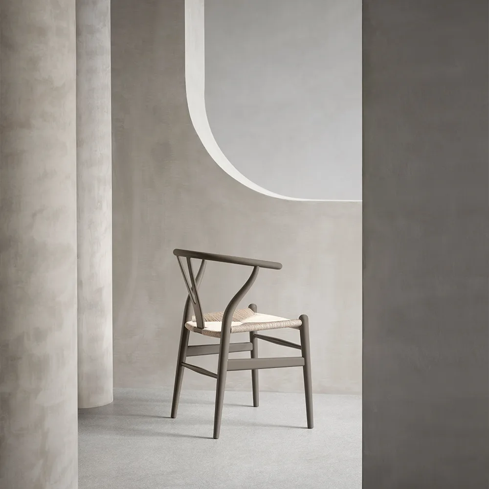 CH24 Y-stol Soft Crawford Wegner, Slate-naturflätad Carl Hansen & Søn