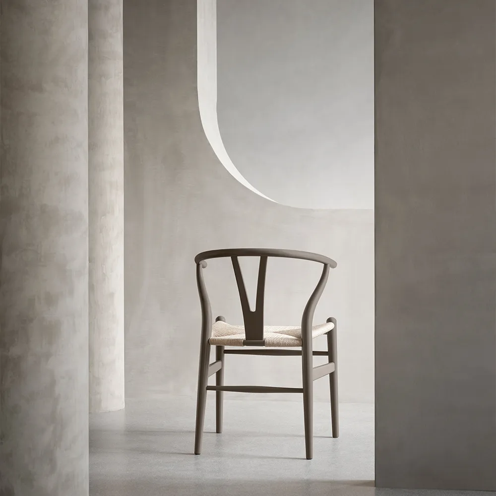 CH24 Y-stol Soft Crawford Wegner, Slate-naturflätad Carl Hansen & Søn