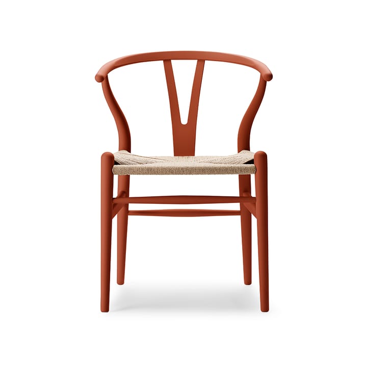 CH24 Y-stol Soft Crawford Wegner - Terracotta-naturflätad - Carl Hansen & Søn