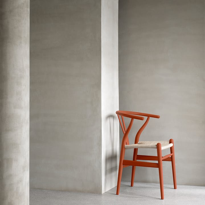 CH24 Y-stol Soft Crawford Wegner, Terracotta-naturflätad Carl Hansen & Søn