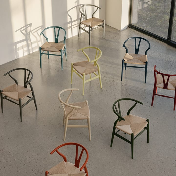 CH24 Y-stol Soft Crawford Wegner, Terracotta-naturflätad Carl Hansen & Søn