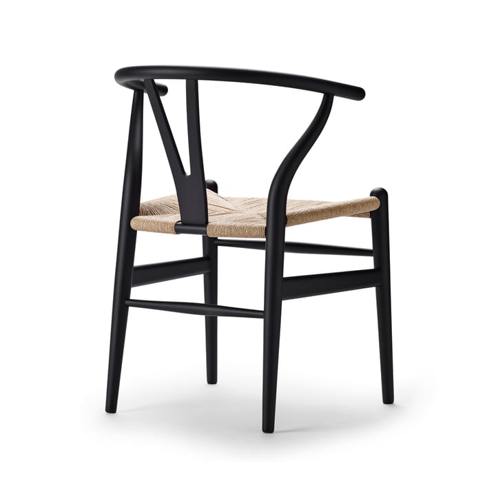 CH24 Y-stol Soft naturflätad sits, Black S9000-N Carl Hansen & Søn