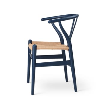 CH24 Y-stol Soft naturflätad sits - Blue S8010-R90B - Carl Hansen & Søn