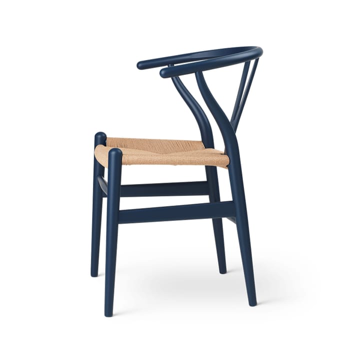 CH24 Y-stol Soft naturflätad sits, Blue S8010-R90B Carl Hansen & Søn