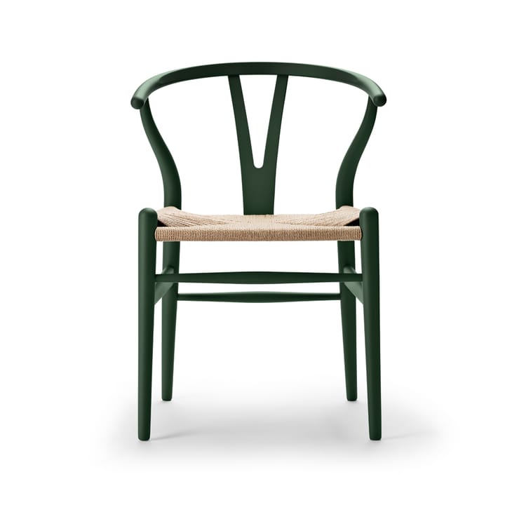 CH24 Y-stol Soft naturflätad sits - Green S8010-G10Y - Carl Hansen & Søn