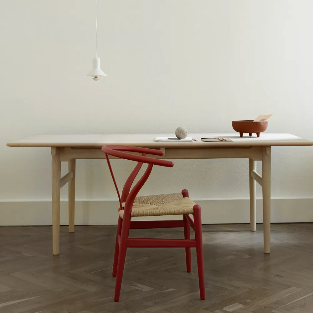CH24 Y-stol Soft naturflätad sits, Red S4550-Y80R Carl Hansen & Søn