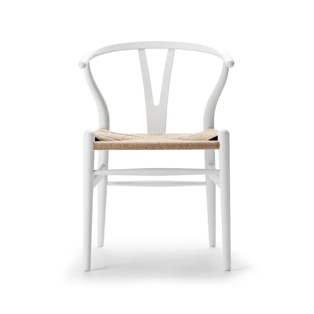 CH24 Y-stol Soft naturflätad sits, White S0502-Y Carl Hansen & Søn