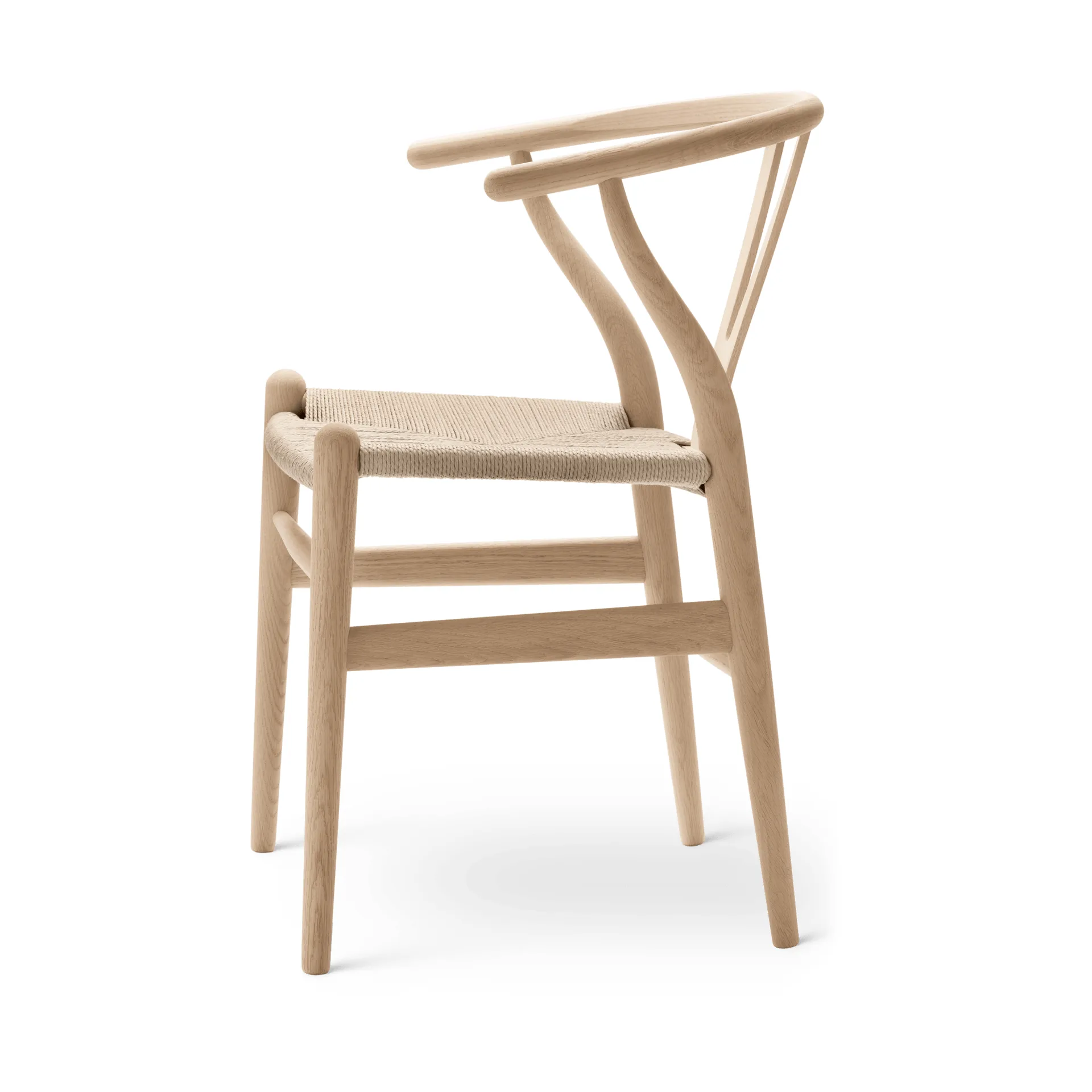 CH24 Y-stol, Vitoljad ek-naturflätad Carl Hansen & Søn