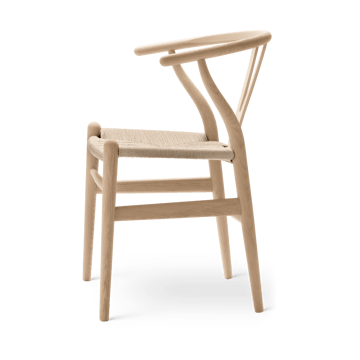 CH24 Y-stol - Vitoljad ek-naturflätad - Carl Hansen & Søn