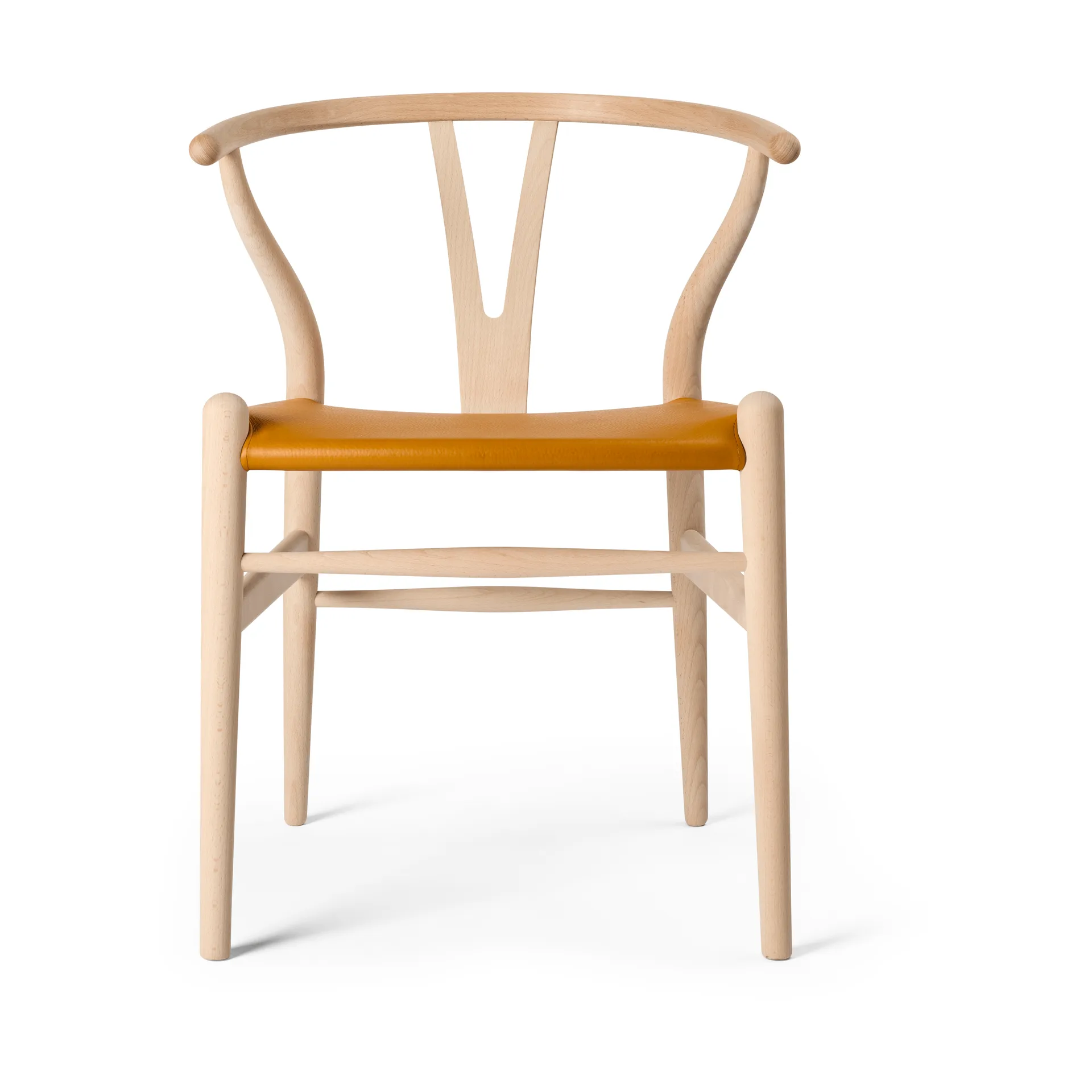 CH24P Y-stol, Läder Loke 7050-såpad bok Carl Hansen & Søn