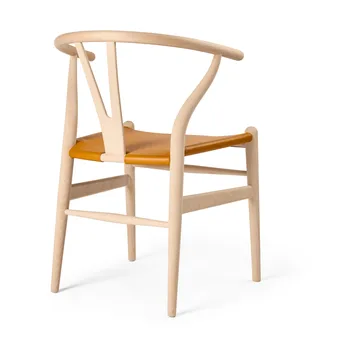 CH24P Y-stol - Läder Loke 7050-såpad bok - Carl Hansen & Søn