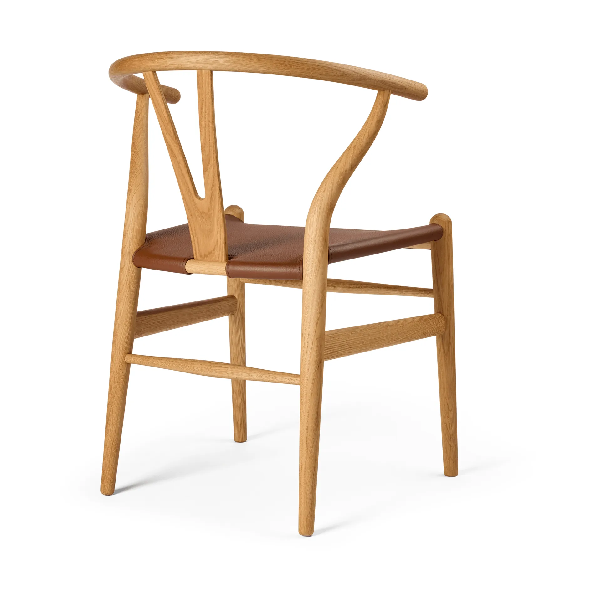 CH24P Y-stol, Läder Loke 7060-oljad ek Carl Hansen & Søn