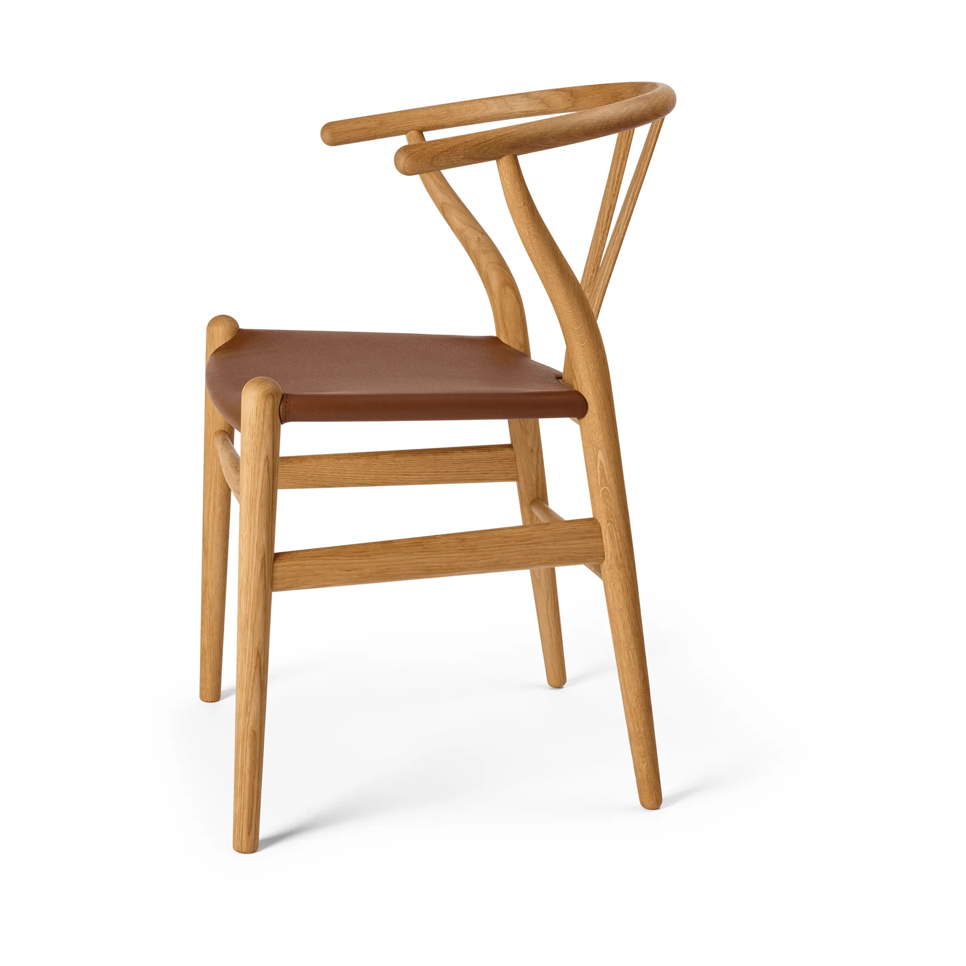 CH24P Y-stol, Läder Loke 7060-oljad ek Carl Hansen & Søn