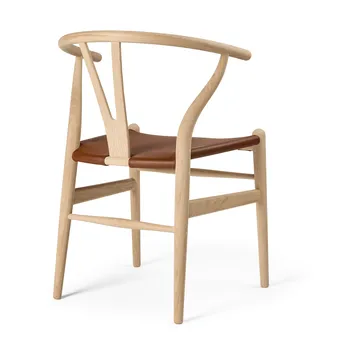 CH24P Y-stol - Läder Loke 7060-såpad bok - Carl Hansen & Søn