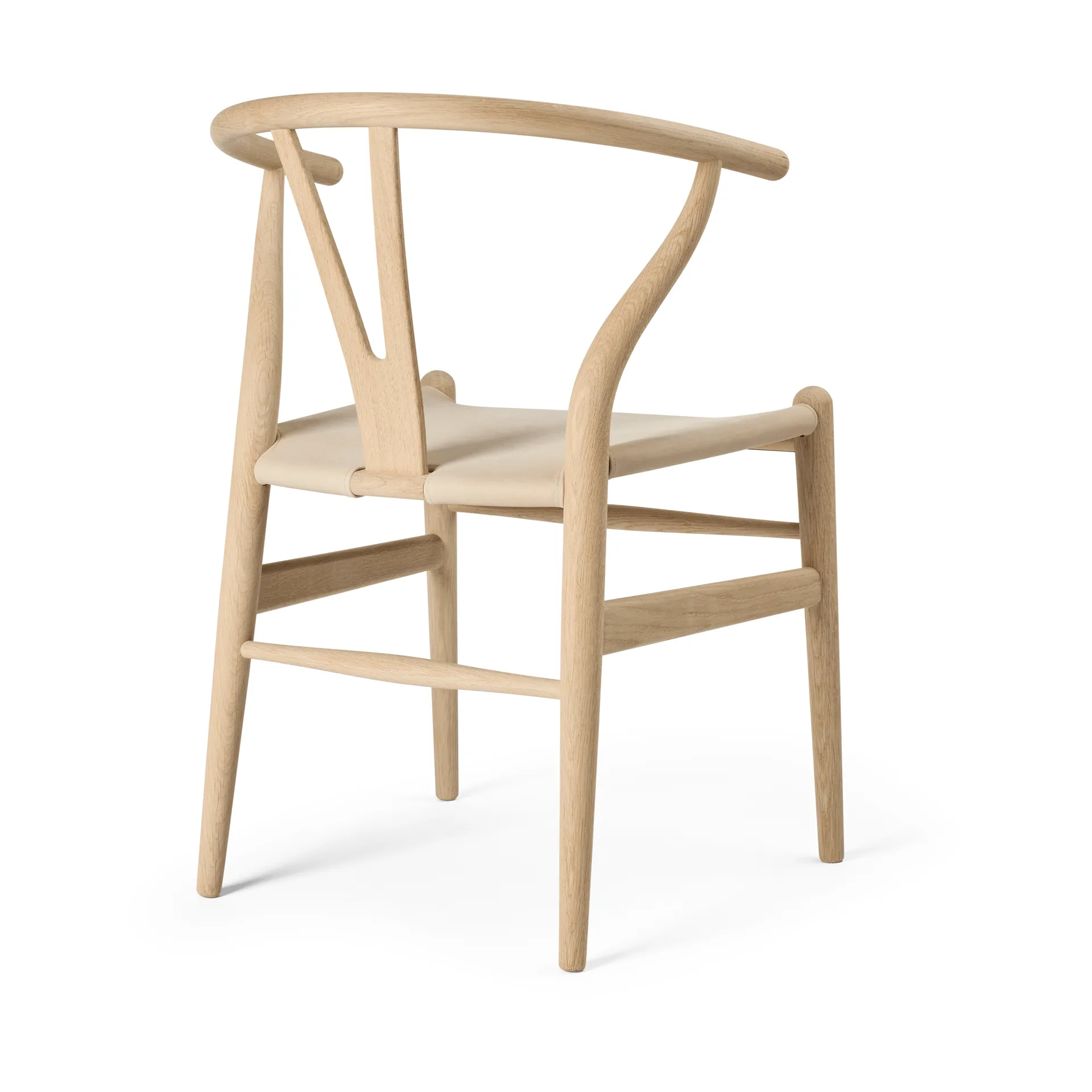 CH24P Y-stol, Läder Terra 20364-såpad ek Carl Hansen & Søn