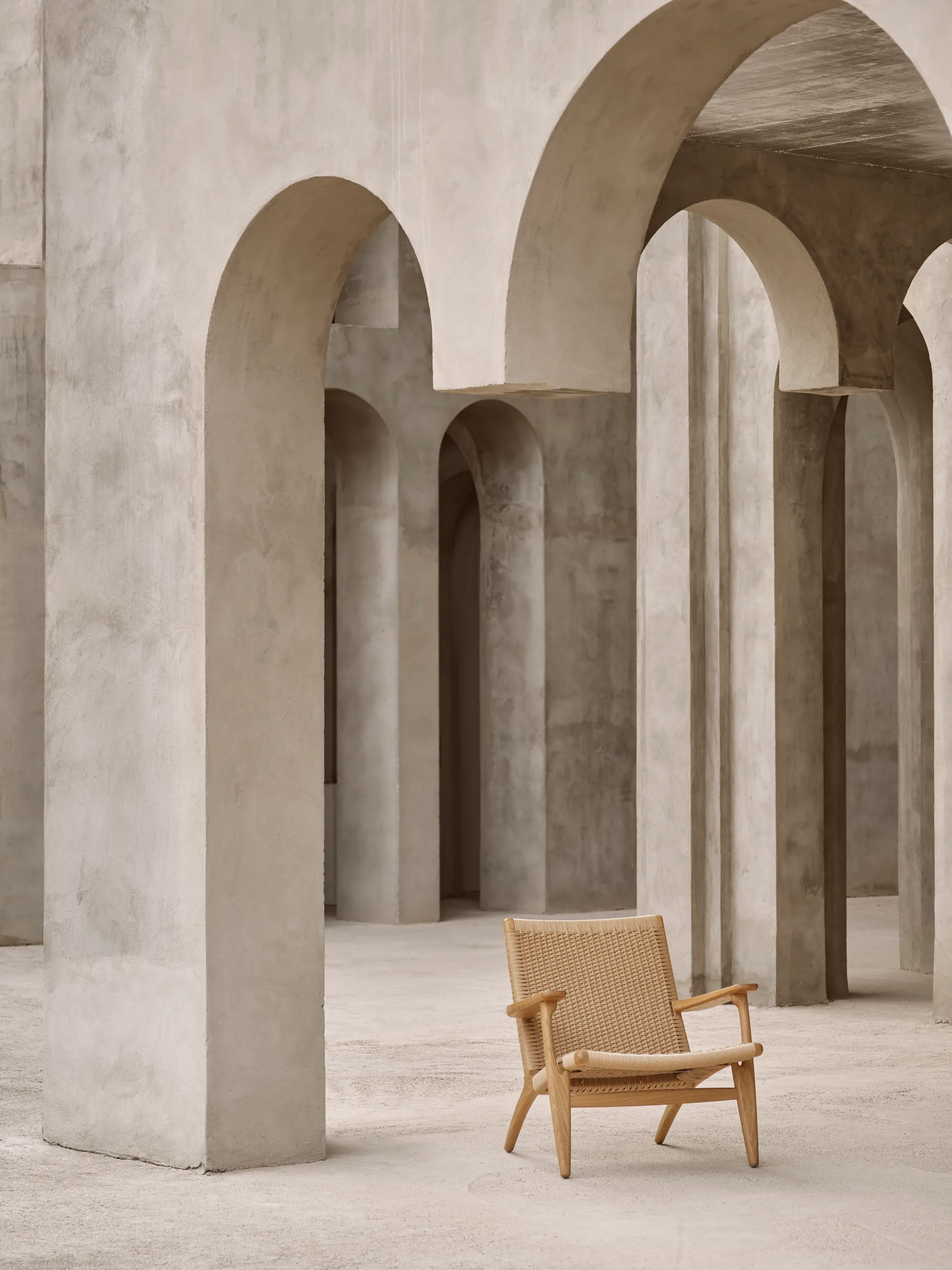 CH25 fåtölj, Oljad ek-naturflätad Carl Hansen & Søn